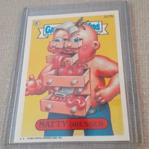 Vintage 1988 Garbage Pail Kids NATTY Dresser Sticker 517B GPK